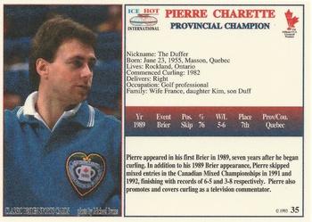 1993 Ice Hot International #35 Pierre Charette Back
